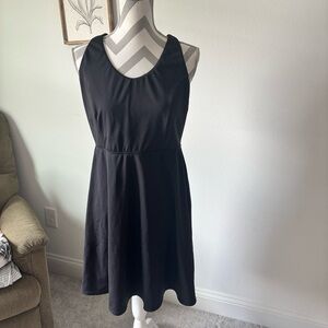 HALARA Black Sleeveless Halter Midi Sundress